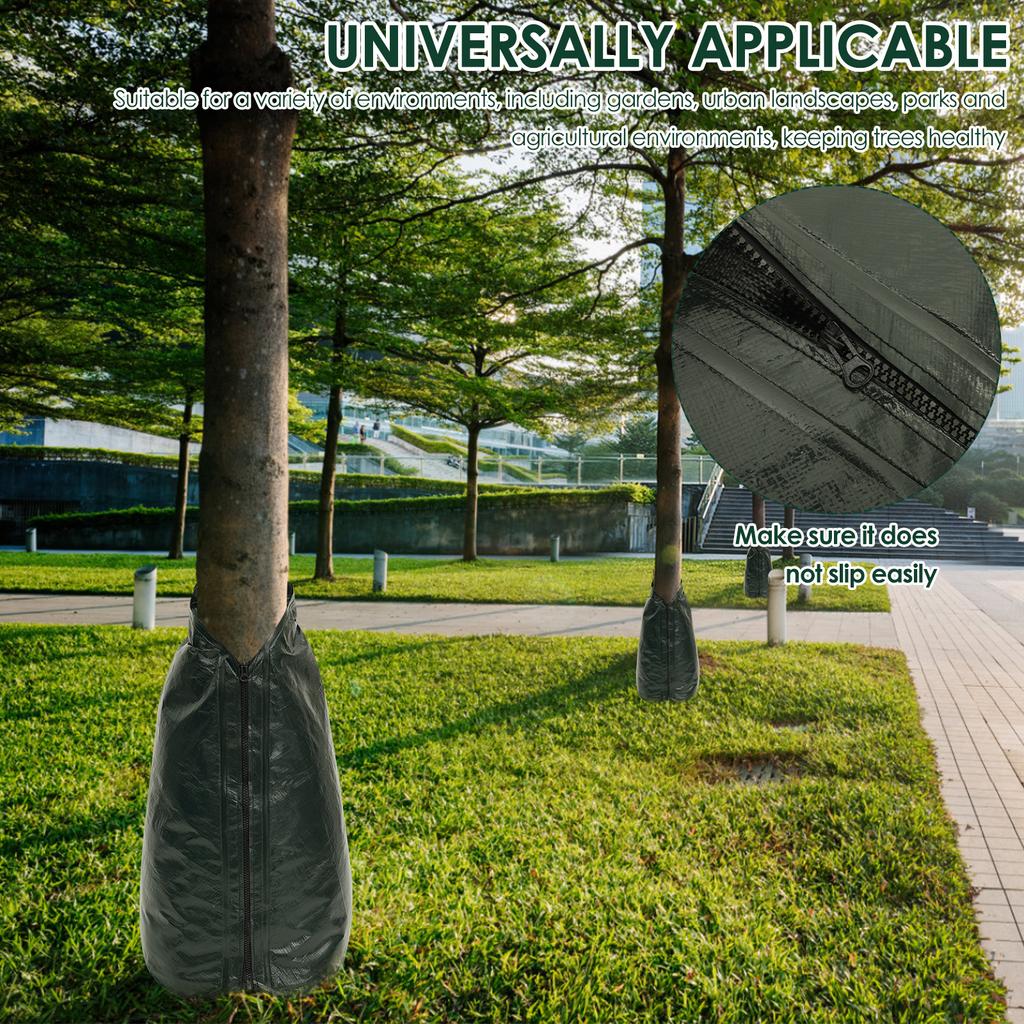 4Pcs 20 Gallon Thickened Tree Watering Bag Reusable Garden Lawn Drip Irrigation System With Zipper for Tree Deep Root Watering