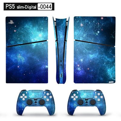 Adesivo de pele de vinil artístico para console digital PS5 Slim e capa de decalque de 2 controladores