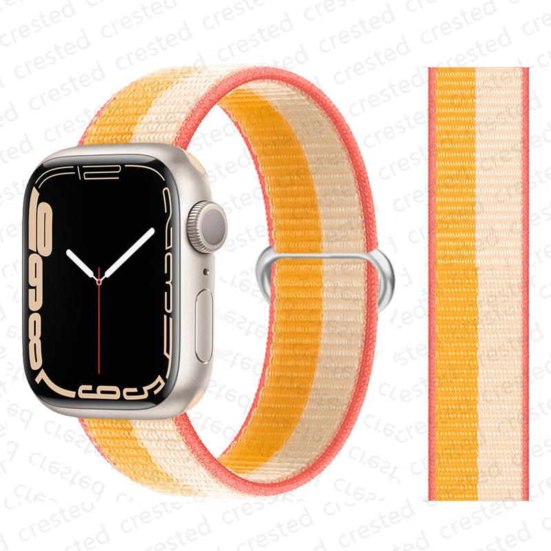 2pcs Straps For Apple Watch Band 44mm 40mm 45mm 46mm 42mm 49mm 41mm Nylon Loop Bracelet iwatch Series 10 9 8 7 6 5 3 se ultra 2