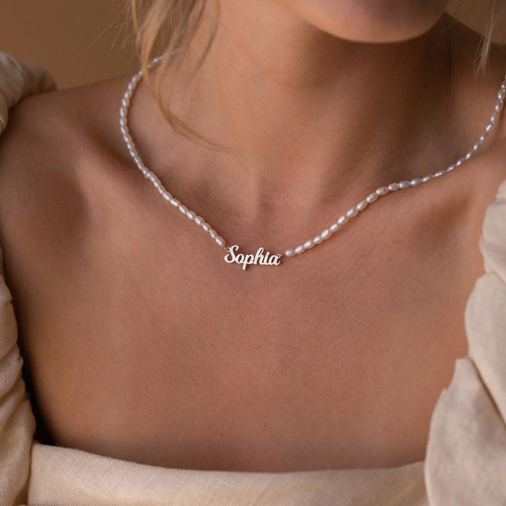 Custom Letter Name Necklace Stainless Steel Minimalist Pendant Personalized Gift