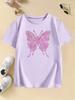 Fashion Pink Color Butterfly T Shirts Y2k Graphic Kids Children's T-shirt Boys Girls Summer Spring Casual Top Tee Shirt