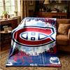 Canadiens Hockey Team Throws Blanket Flannel Blankets Plush for Couch Bed Gifts for Men Women Travel Picnic Blanket Christmas Fan Gifts