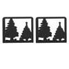 2pcs Tree Napkin Holder Hollow Out Tree Pattern Thickened Nonslip Stainless Steel Napkin Holder with Stable Bottom for