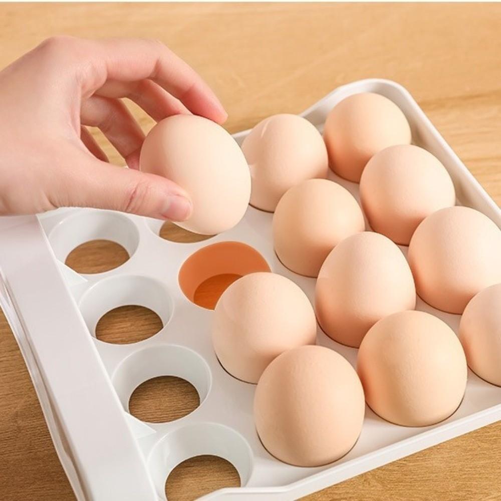 2-lagige Kühlschrank-Eieraufbewahrungsbox Schubladentyp 32 Fächer Eieraufbewahrungsständer Große Kapazität Platzsparend Eierdispenser Küche