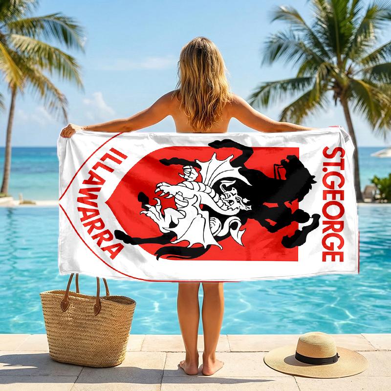 St George Illawarra Fashion Beach Towel: Ideal for Summer Adventures Soft, absorbent and quick drying suitable for swimming and bathing