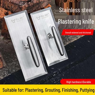 Stainless Steel Plastering Trowel and Putty Scraper Tool for Masonry and Wall Finishing