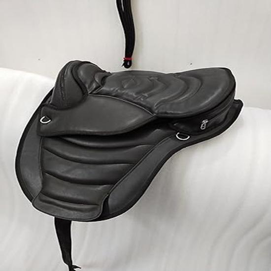 Saddle All Purpose Treeless English Tack Saddle + Matching Girth Saddle Solid Grip .