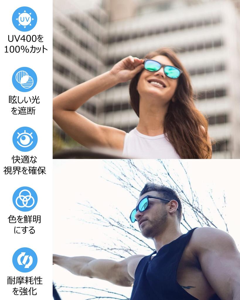 Sunglasses for Polarized Ultra Lightweight HD Polarized UV Mirror Wellington Storage Bag Included [MARSQUEST] Driving, Sunglasses, 18g, Anti-Impact,