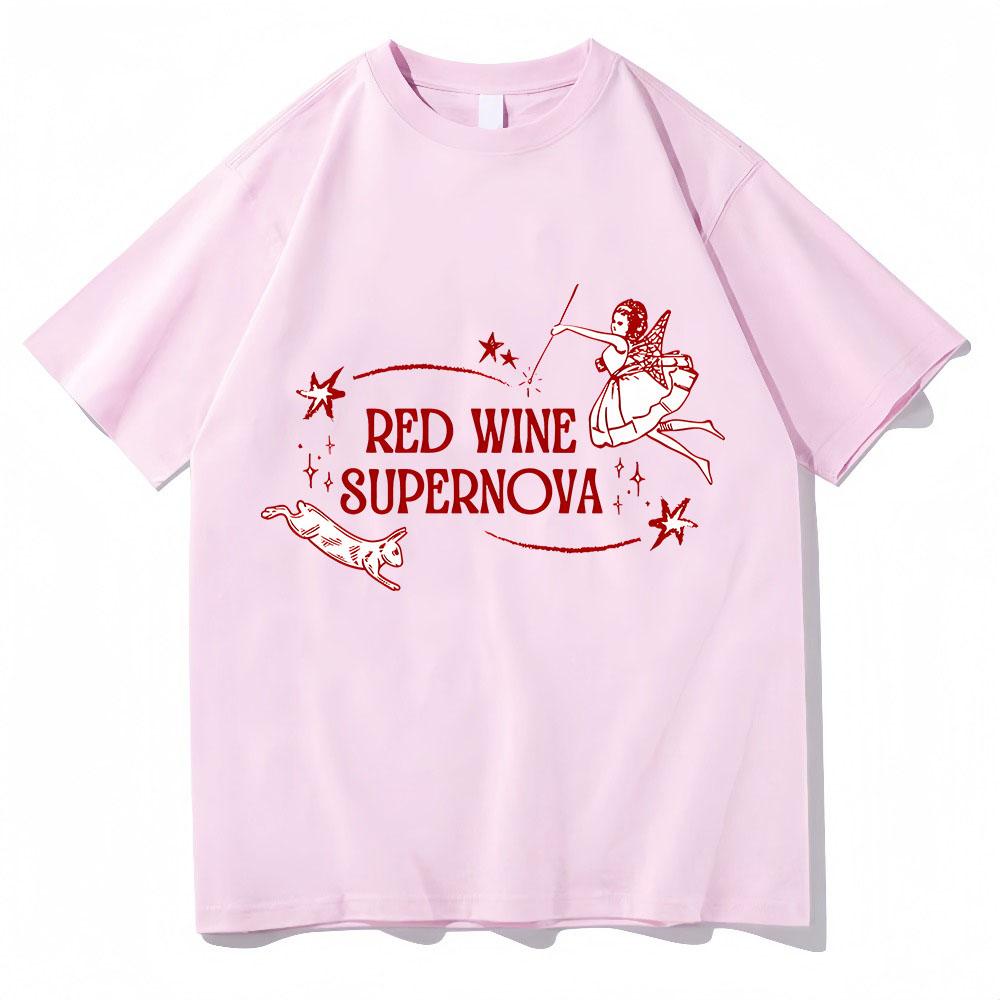 

Новые музыкальные футболки Red Wine Supernova 2024 для женщин и мужчин, унисекс, Harajuku, с круглым вырезом и коротким рукавом, популярные удобные футболки для фанатов, подарочные футболки XS розовый