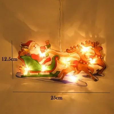 LED Christmas Decoration Suction Cup Light, Santa Claus Snowman Shaped Light, Christmas Shop Window Decoration, Home Decoration