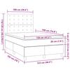 Box Spring Bed with Mattress Dark Green 120 x 190 cm Velvet