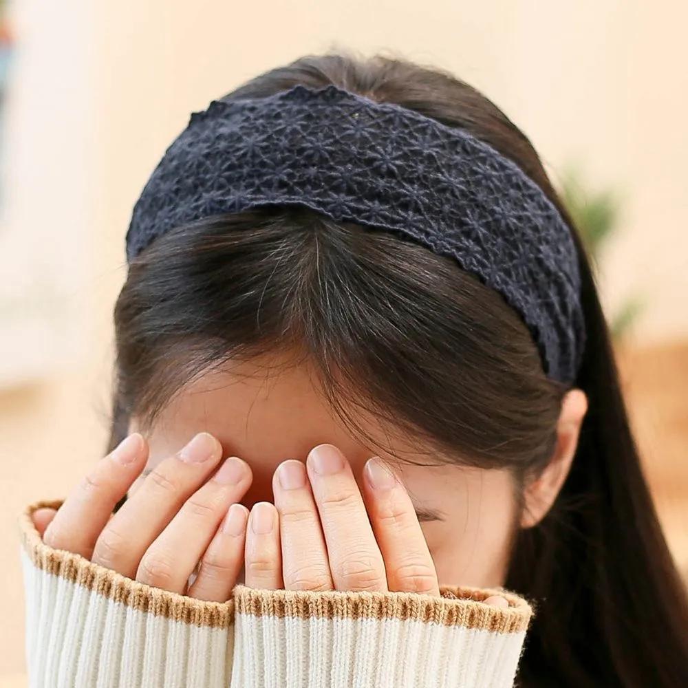 Daily Headband Designer Headband Angel Shushu Oriental Lace Hairband Navy Orange Vidastory