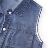 Women's Comfortable Fashion Denim Casual Cardigan Button Vest Jacket