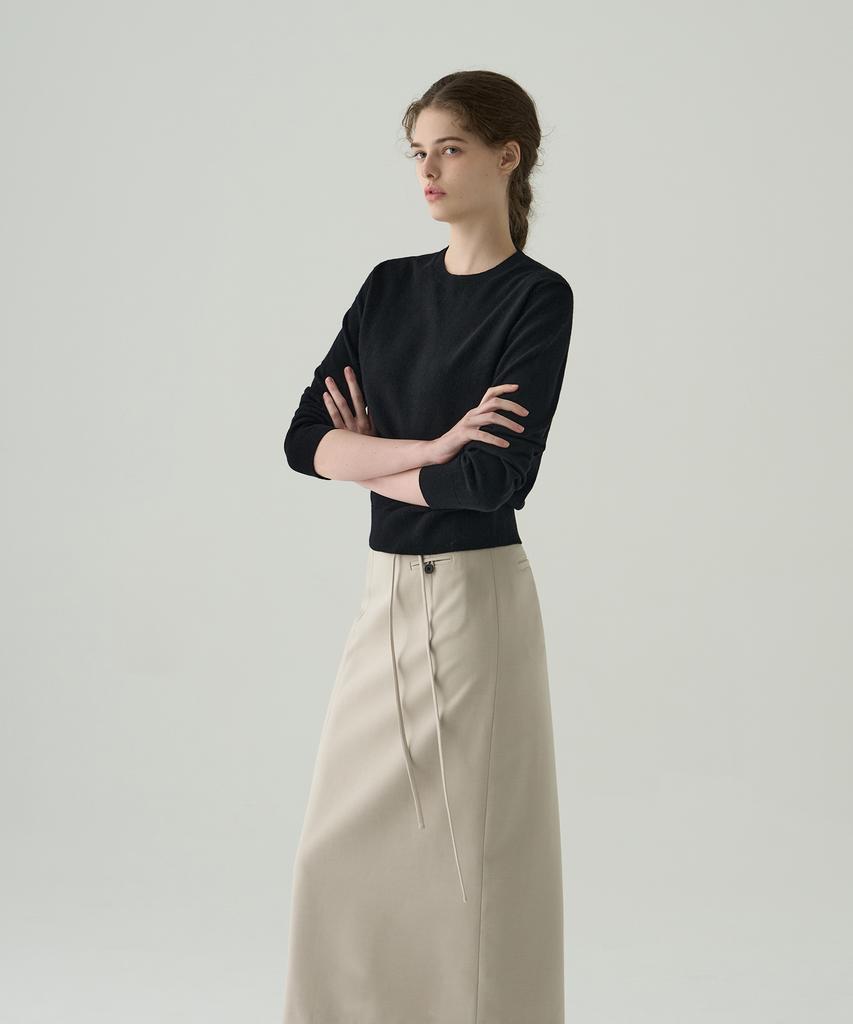 Deuloupisumeon Softy Cashmere Wool Blended Round Neck Knit [Cream]