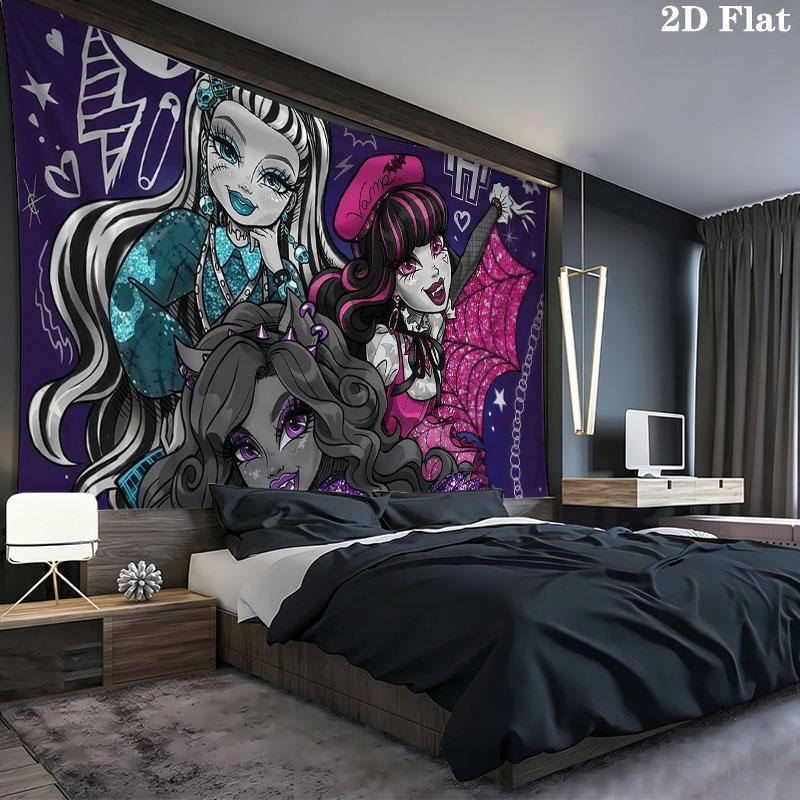 MH Wall Tapestry, Aesthetic Printed Fabric Blanket, Suitable for Bedroom, Living Room, and Home Decor.