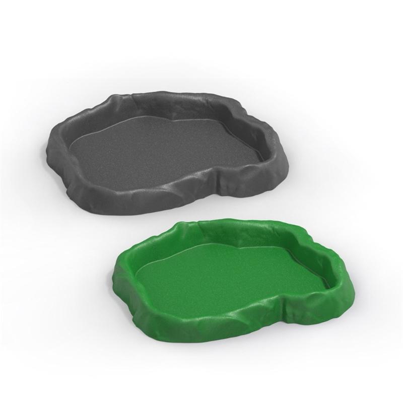 3in1 MultiFunctional Plastic Reptiles Food Water Feeder Bowl Bath Bowl For Amphibians Feeding Bathing And Watering Supply
