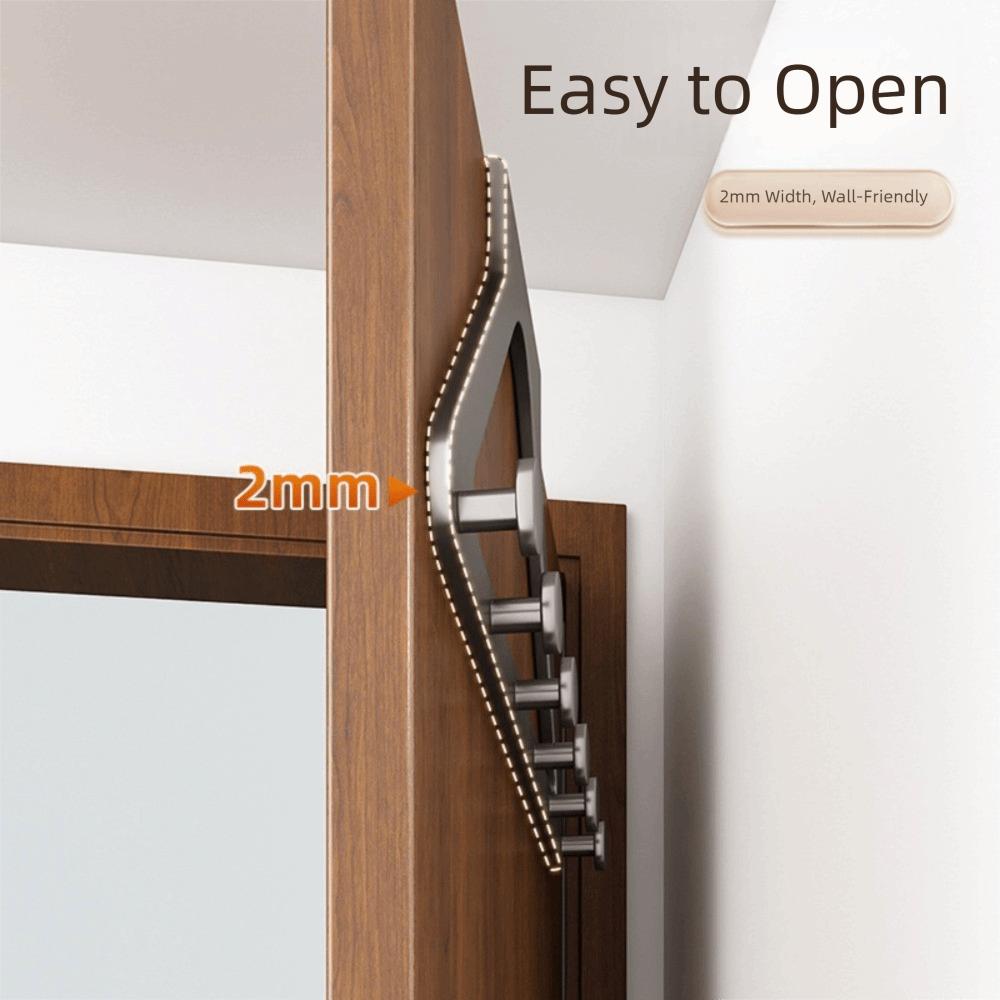 Rustproof Triangle Door Hook Stable Door Back Clothes Hook Clothes Coat Storage Hook Closet