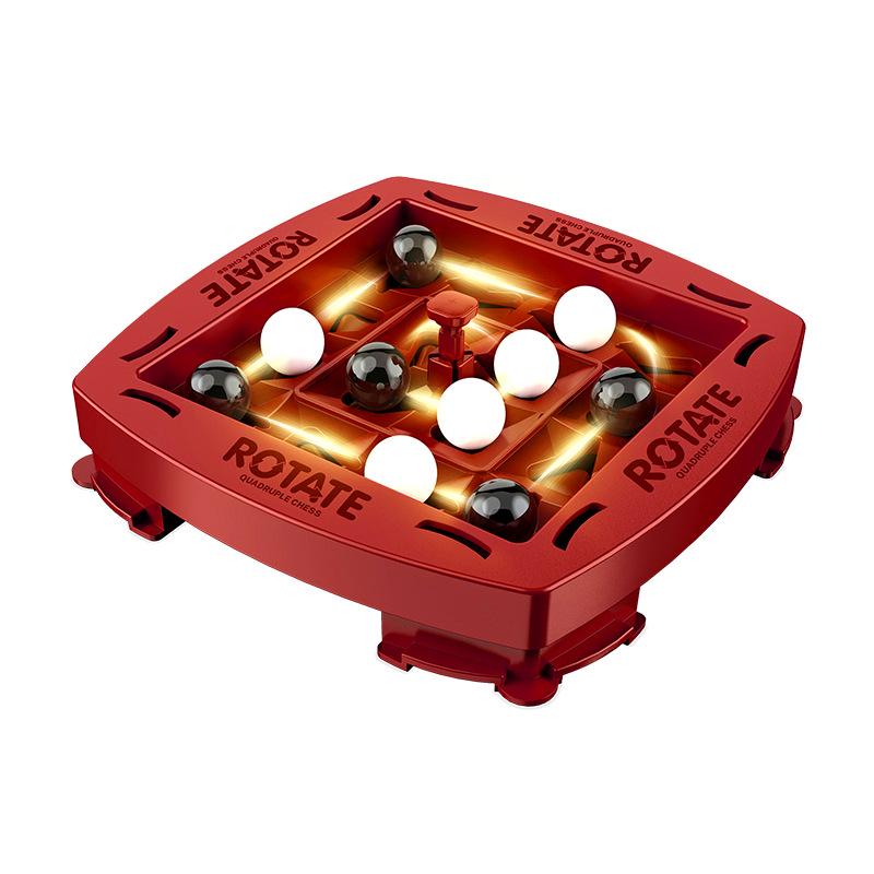 Orbital Logic Parent-Child Chess: Rotating Four-in-a-Row Battle Game