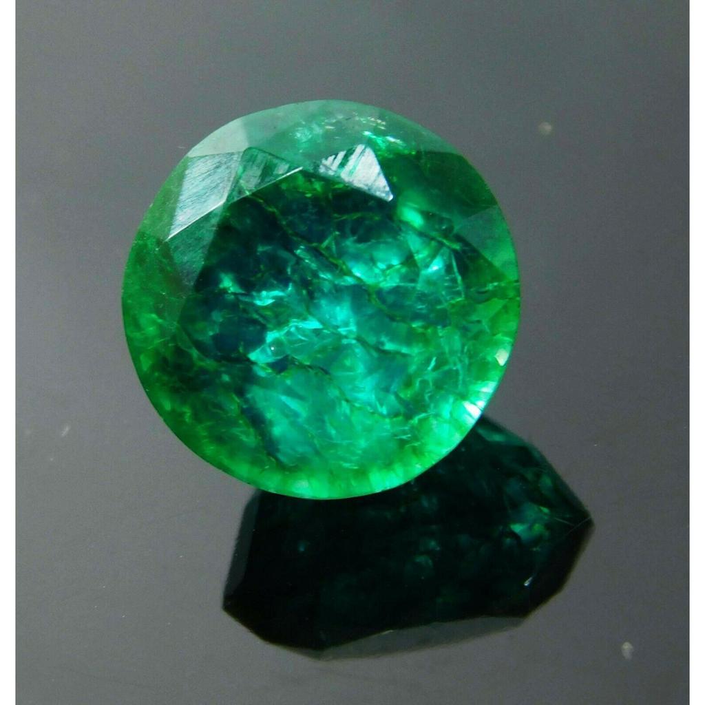 Zambia NATURAL EMERALD Green Round Cut 9.15 Ct Loose Gemstone