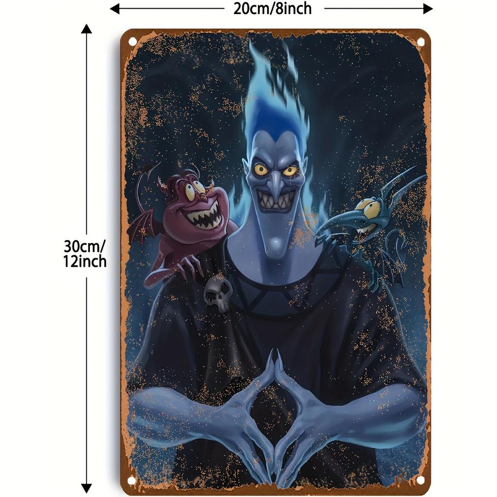 Miniso Disney Animation World Tin Sign Decor Wall Decor Art Wall Mural Room Decoration Decor Retro Metal Sign Plate Bar Posters