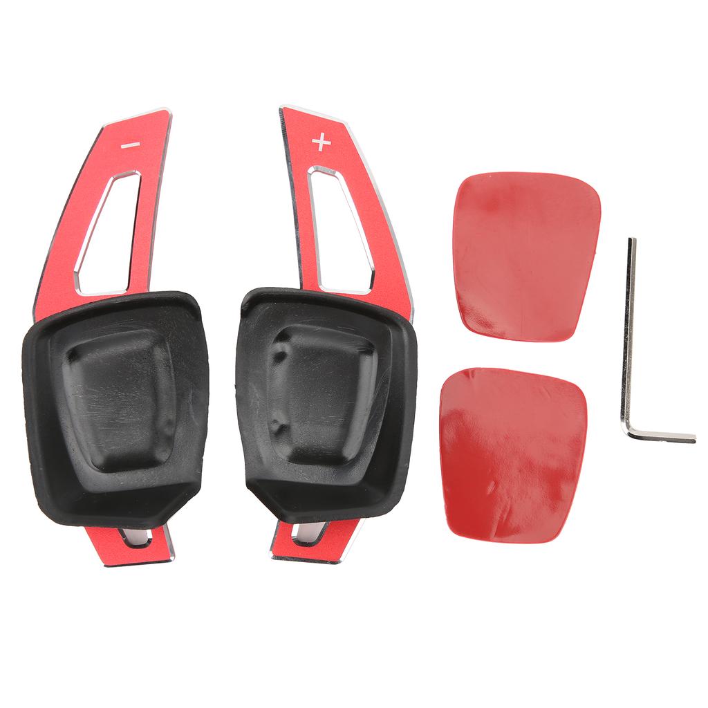 2pcs Car Ste ing Wheel   Paddles Aluminum Alloy AntiSlip Int ior Decoration Accessories(Red )
