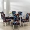 Geometric Printed Stretch Chair Cover For Dining Room Office Banquet Elastic Armchair Protector