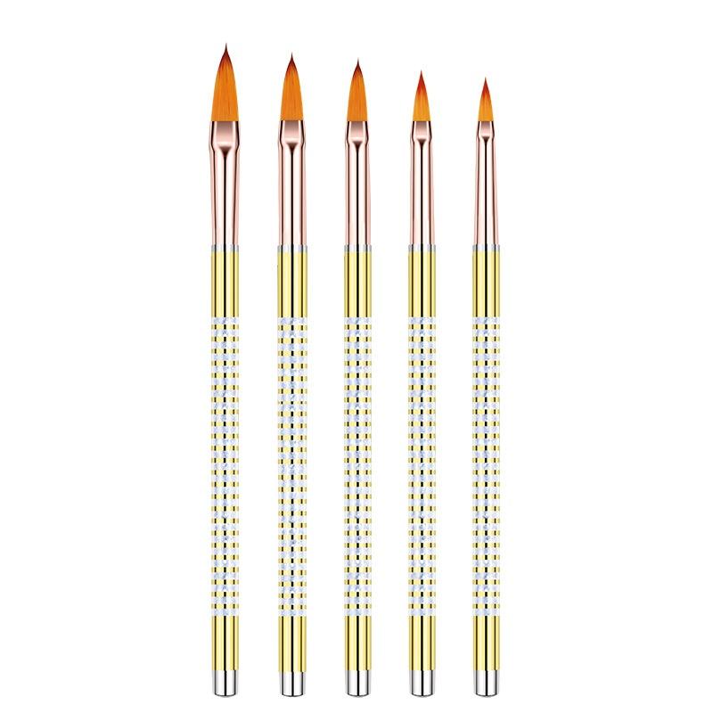 5Pcs Nails Art Dotting Pen Nails Brushes For Nails Art Accessories Tools Kits Nail Supplies For Professionals Manicure Set