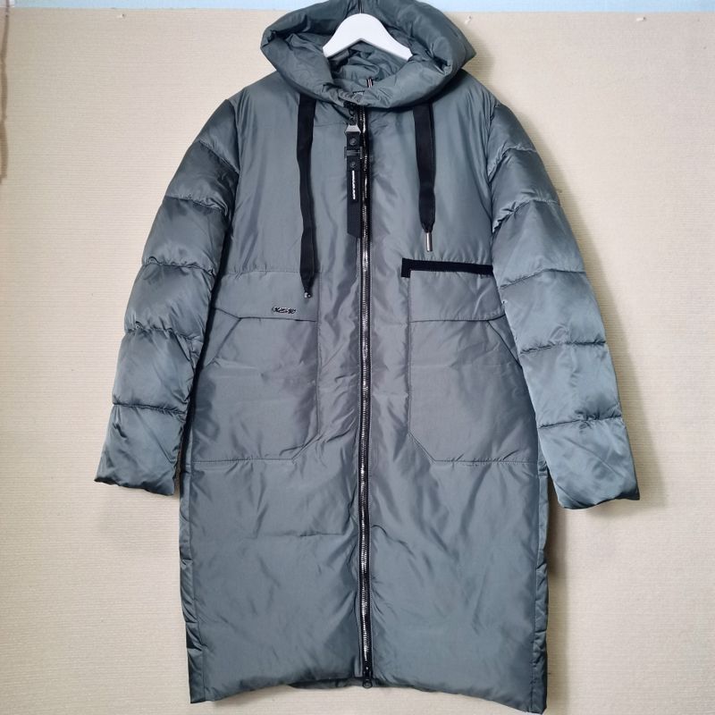 

Order Leftover Stock Hooded down Cotton Cold Protective Clothing Female Commute Minimalist Easiest for Match Cotton Jacket Thick Color Matching Winter Iron gray color matching 52