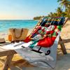 Christmas Beach Towel Quick-Dry Soft Microfiber Comfortable Lightweight Perfect for Traveling Yoga Camping and Swimming