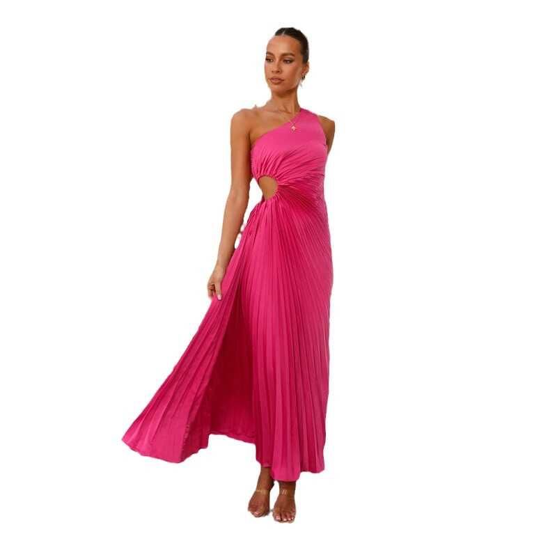 Women One Shoulder Evening Dress Fashion Silm One Shoulder Cut Out Formal Dress Dress