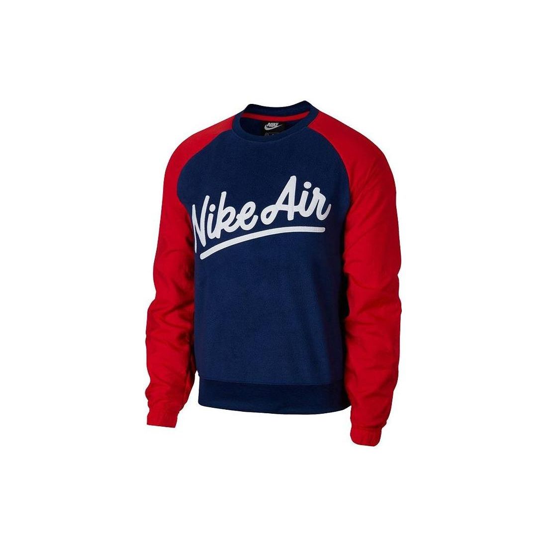 

Nike Letter Print Crew Neck Casual Long Sleeve Sweatshirt Men sweatshirt Blue BV5187-492 M