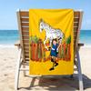 Serviette de plage à motifs Pippi Longstocking - douce, absorbante, séchage rapide, lavable en machine - parfaite pour la natation, le camping, la plage