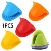 1 buc Mănuși de cuptor groase din silicon, rezistente la căldură, anti-opărire, pentru gătit, cu mânere tip clește, suport pentru oală, accesorii de bucătărie din silicon