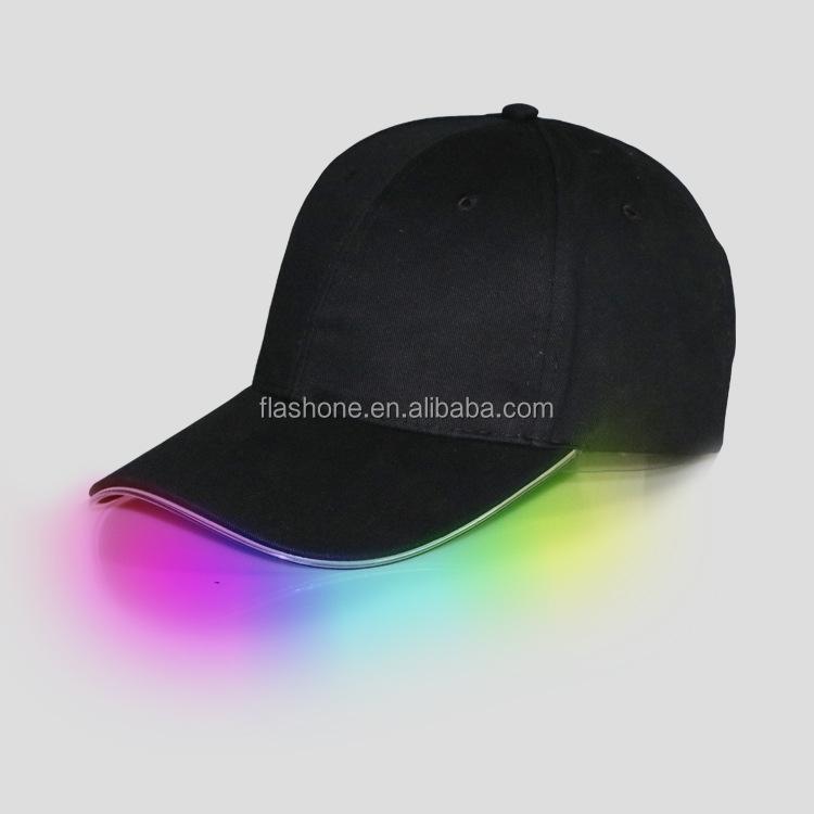 Custom Cotton Snapback Light Hat Truck Driver Rave LED Baseball Cap Luminous Glow Caps Glowing Flashing Lighted Cap In Stock