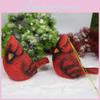 Christmas Red Bird Resin Ornament With Cute Design For Holiday Decorations And Gift Giving