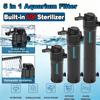 System filtracji 5 w 1 800 l/h Sterylizacja UV Filtr do akwarium Inteligentne sterowanie czasowe Filtr do akwarium sterylizujący
