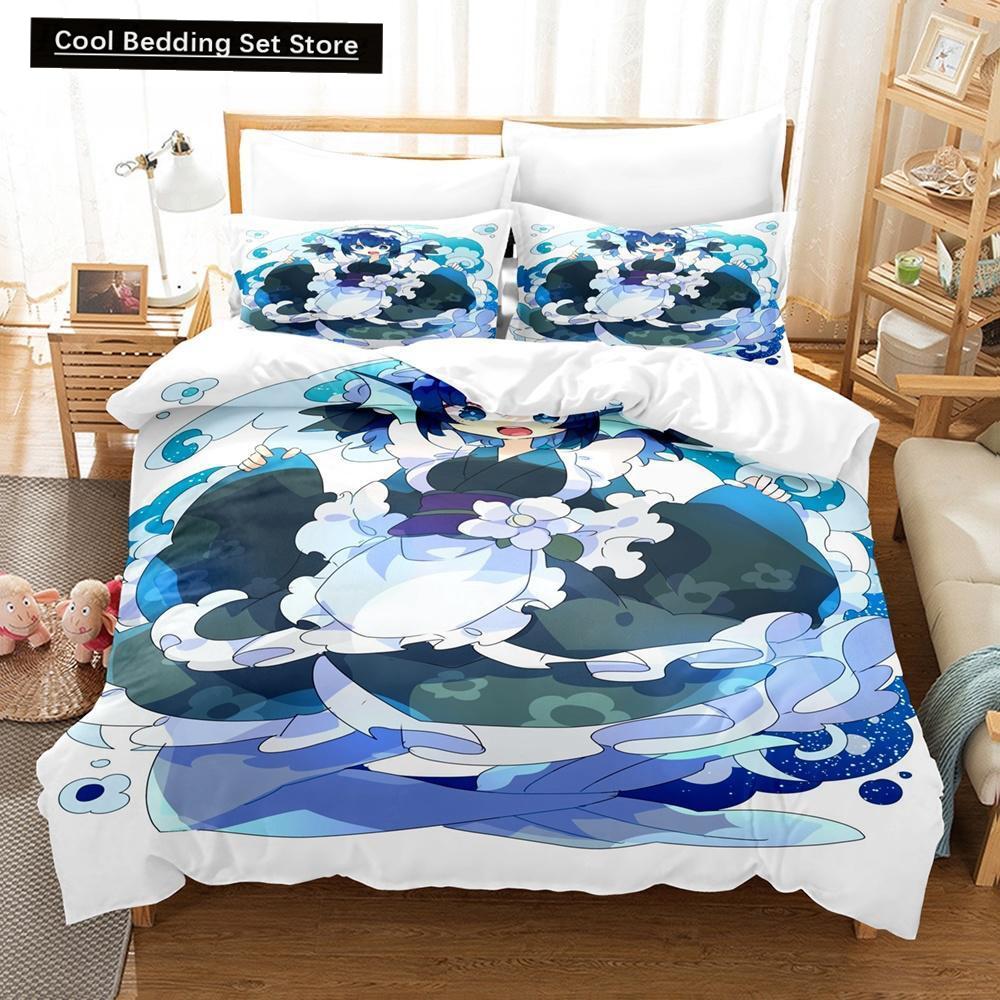 3D Print Anime Wakasagihime (Touhou) Bedding Set Single Twin Full Queen King Size Bed Set Aldult Kid Bedroom Duvet Cover Sets