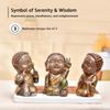 Adorable Trio of Monk Statues | A Symbol of Serenity & Wisdom | Brings Peace & Charm To Any Setting – Pack of 3,Multicolor