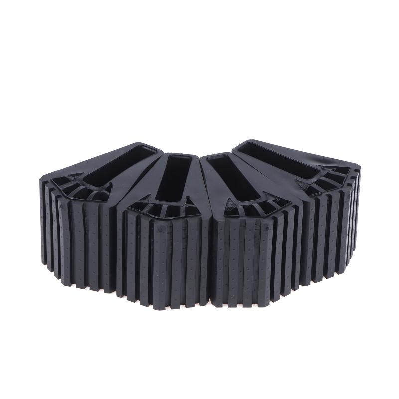 4/8PCS Ladder Non Slip Feet Attic Ladder Leg Protector Trapezoid Pads Furniture Foot Rubber Pads For Accessories Replacement Kit