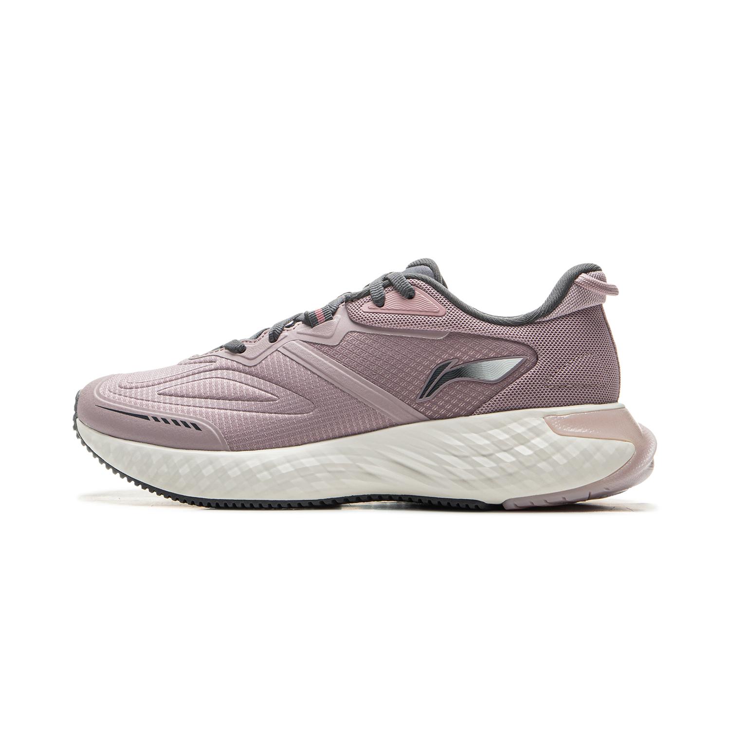 

New LiNing Cloud Shield Anti Slip Wear Resistant Low Top Casual Running Shoes Women s Gray Purple ARSU072-3 35.5