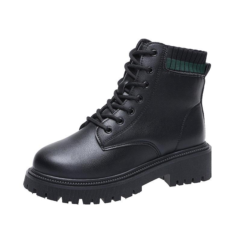 

Женские зимние ботинки Мартин новые ретро на шнуровке спереди круглый носок короткие ботинки на толстой подошве короткие ботинки женские 40