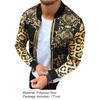 Men Coat Print All Match Round Neck Long Sleeve Leopard Jacket