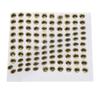 100PCS Fishing Lure Eyes DropShaped Fake Fish Eyes for Making Fishing Bait Gold 6MM