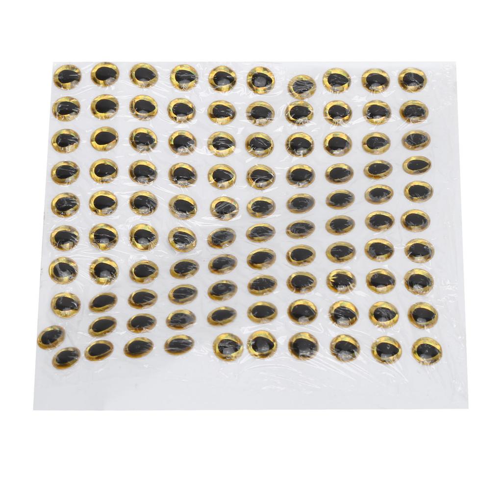 100PCS Fishing Lure Eyes DropShaped Fake Fish Eyes for Making Fishing Bait Gold 6MM