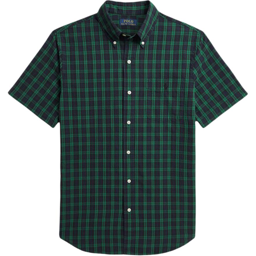 

Polo Ralph Lauren SS24 Клетчатая рубашка с заостренным воротником, однобортная, повседневная, с длинным рукавом, мужская, темно-зеленая, MNPOWOV1N820765-300 M