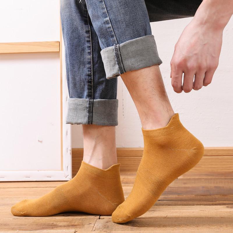 Chaussettes courtes et mi-hautes en coton pour hommes - Collection printemps/été/automne, déodorantes et absorbantes de la transpiration, design bas tendance