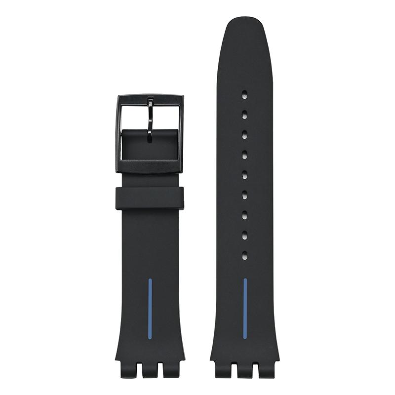 Soft Silicone Strap for Swatch 16mm 17mm 19mm 20mm Rubber Watch Straps Men's Women's Waterproof Sports Bracelet Wristband
