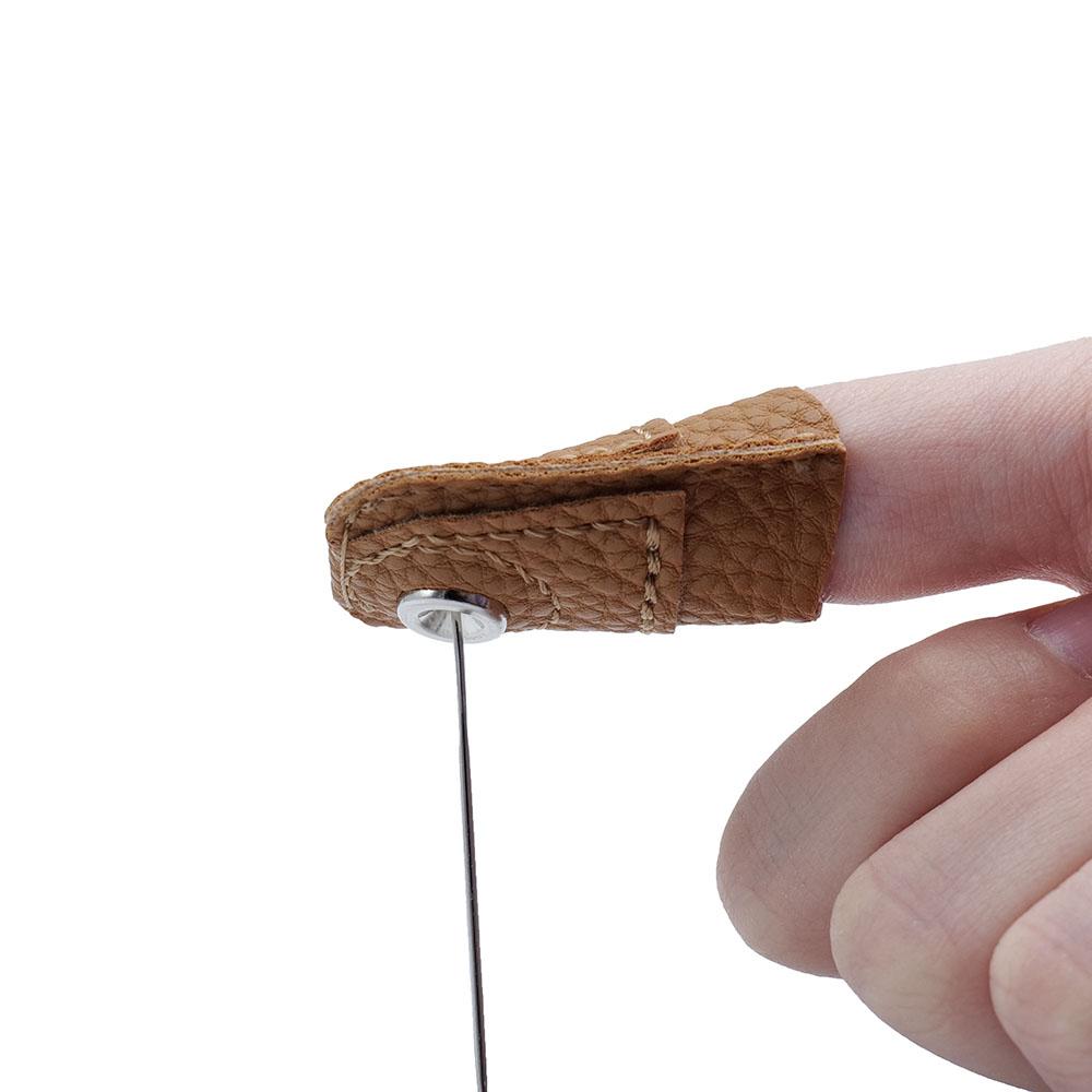 Sewing Thimble Needlework Finger Cover Tip Leather Protection Cover Thimble Ring Handmade DIY Craft Embroidery Sewing Tools