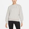 Jordan Essentials Fleece Crew Loose Pullover Sweatshirt Women Tops Light-Iron-Ore DM5190-012