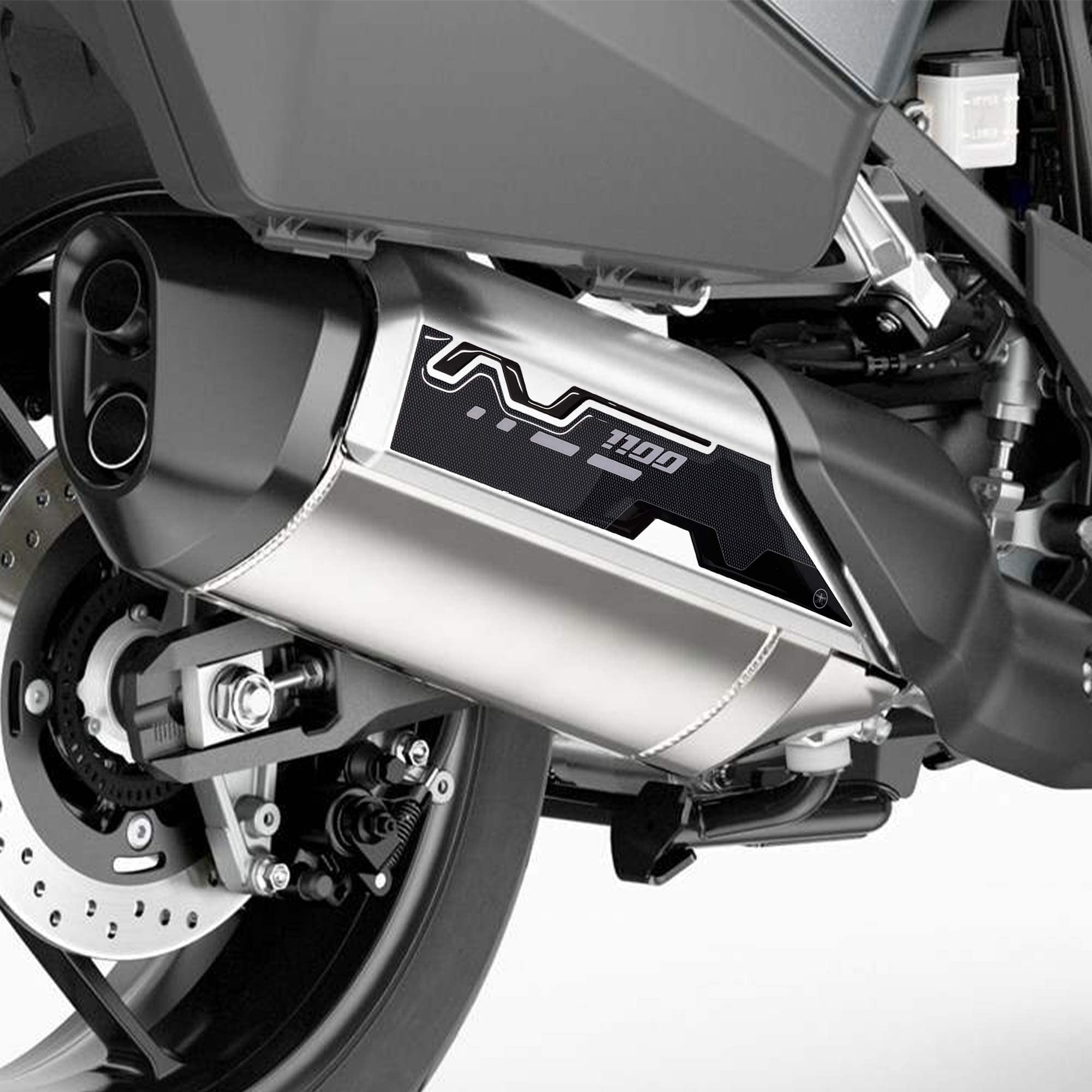 labelbike 3D Защита глушителя мотоцикла из смолы и Совместимо с Honda NT1100 Угольно-черный - Наклейка, Декорация, 2022-2025, Цвет чёрный
